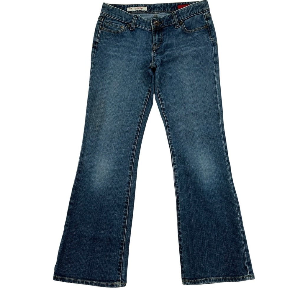 X2 Quality Denim Sz 6 Short Slim  Low Rise Bootcut Jeans Blue Medium Wash Y2K